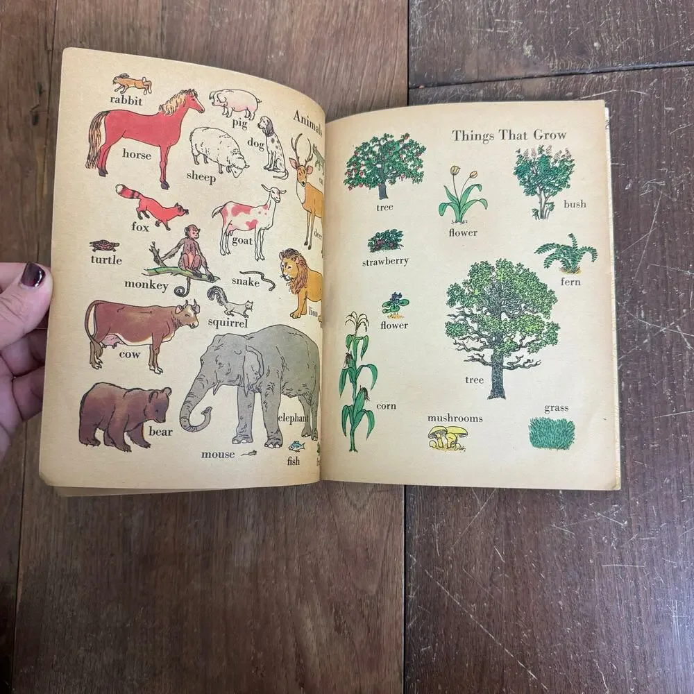 1950s Simon & Schuster Little Golden Activity Book Words Vintage Children's Book